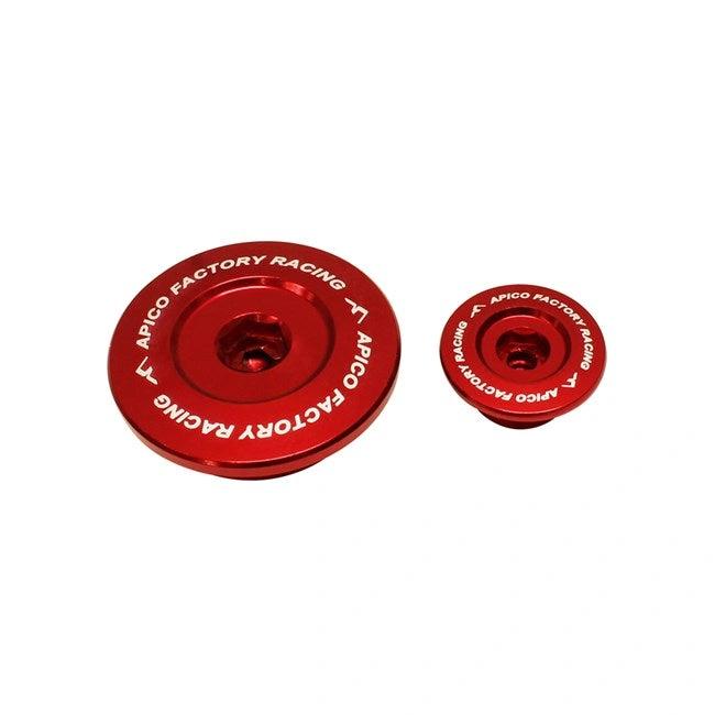 Apico Blockstecker aus rotem Aluminium für Honda CRF 150R 07 - 21 & CRF 250R 10 - 17 & CRF 450R 02 - 16 & CRF 450X 05 - 17 - MxProStoreParts
