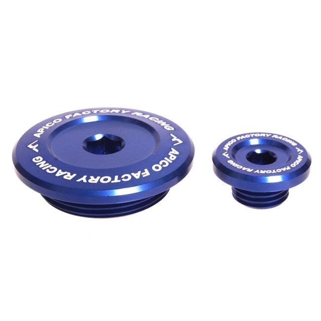 Apico Blok Stecker aus blauem Aluminium für Yamaha YZ 250F 01 – 13 & YZ 400F/426F/450F 98 – 05 & WR 250F 01 – 02 – MxProStoreParts