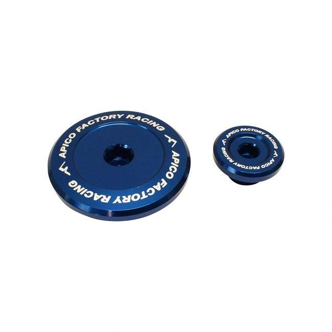 Apico aluminiumblaue Blockstecker für Yamaha YZ 250F 14 - & YZ 450F 10 - & WR 250F 15 - & WR 450F 16 - MxProStoreParts