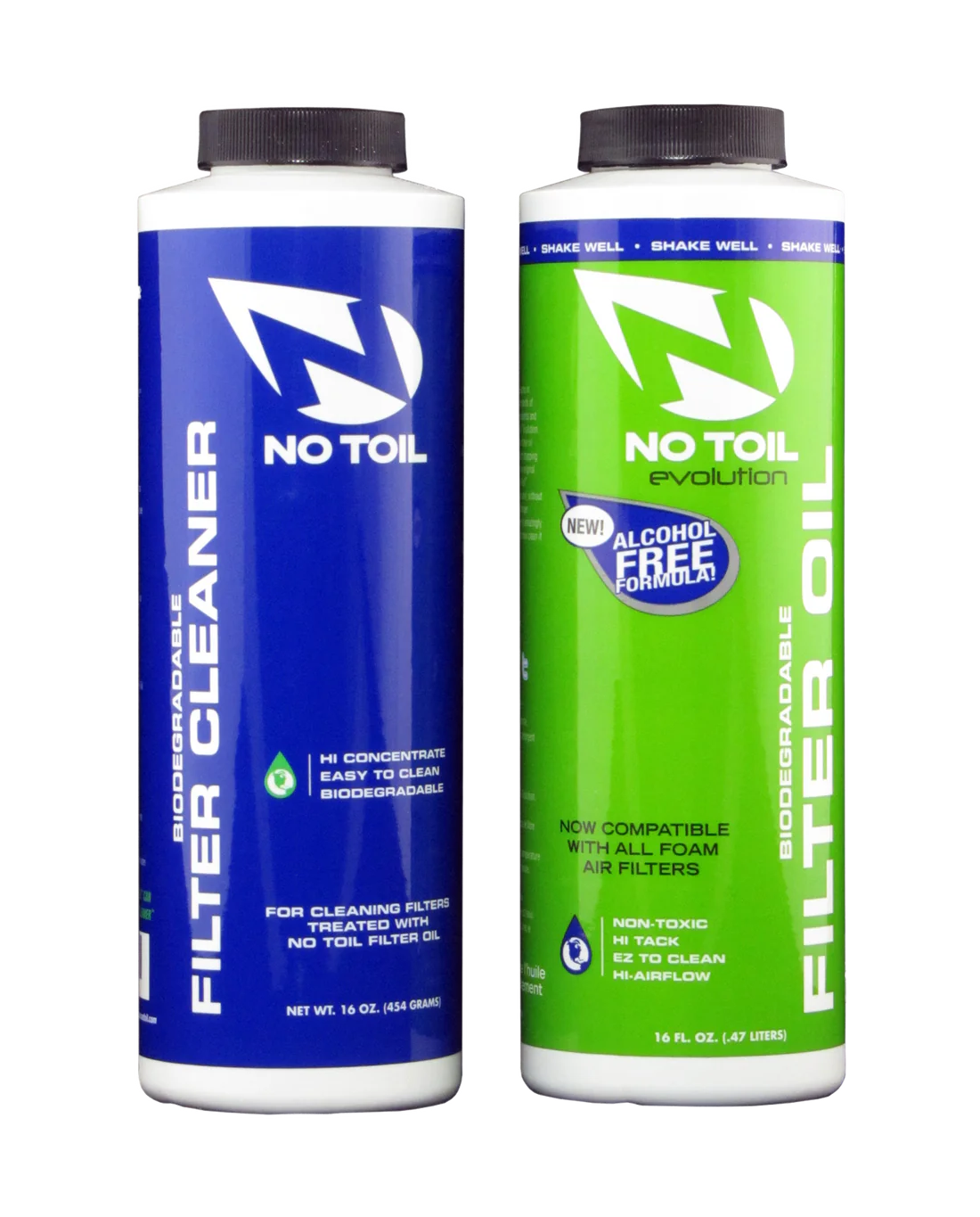 No Toil Bio luchtfilter olie + luchtfilter cleaner ( set 2 pack ) 473 ml