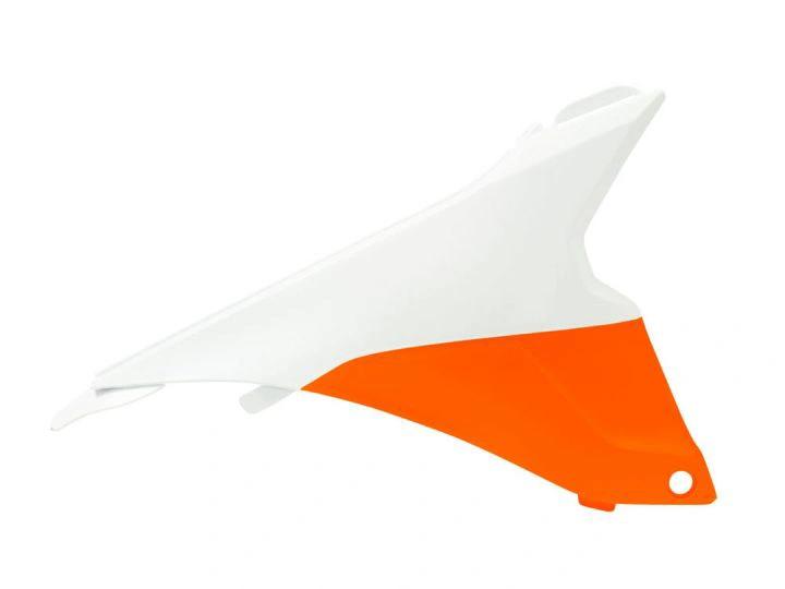 Racetech Airbox cover/luchtfilter kap KTM SX/SXF 13 - 15 wit/oranje / OEM 2015 kleur - MxProStoreParts