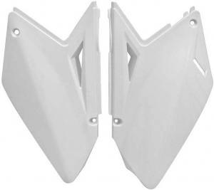 Racetech Seitenkennzeichenhalter Weiß Suzuki RM-Z 250 07-09 - MxProStoreParts