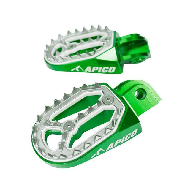 Apico Pro - Bite Fußrasten Grün Kawasaki KX 250F 06 - & KX 450F 07 - MxProStoreParts
