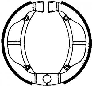 Ferodo Brake Shoes Series Organic (front side) Kawasaki KLX 110 02-20 & KX 60 94-04