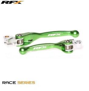 RFX Klapphebel-Set Grün für Kawasaki KX 250F/450F 04 - 12 & Yamaha YZ/YZF 01 - 07 – MxProStoreParts