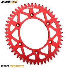 RFX Aluminium Hinterritzel rot Honda CR/CRF 125/250/450/500 & XR 250/400/650 (48 Zähne) - MxProStoreParts