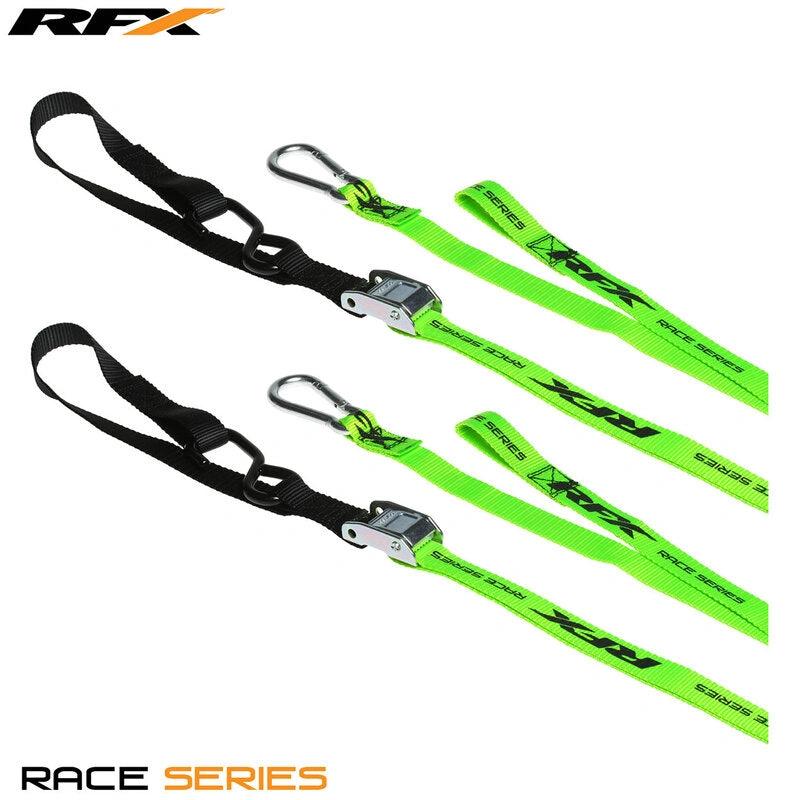 RFX Spannbänder Hi-Viz / schwarz mit extra Schlaufe - MxProStoreParts