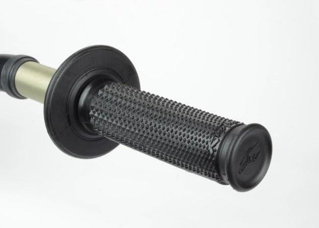 Renthal Handgriffe Schwarz Ultra – Haftende Halb-Waffel konische Doppelmischung G198 – MxProStoreParts