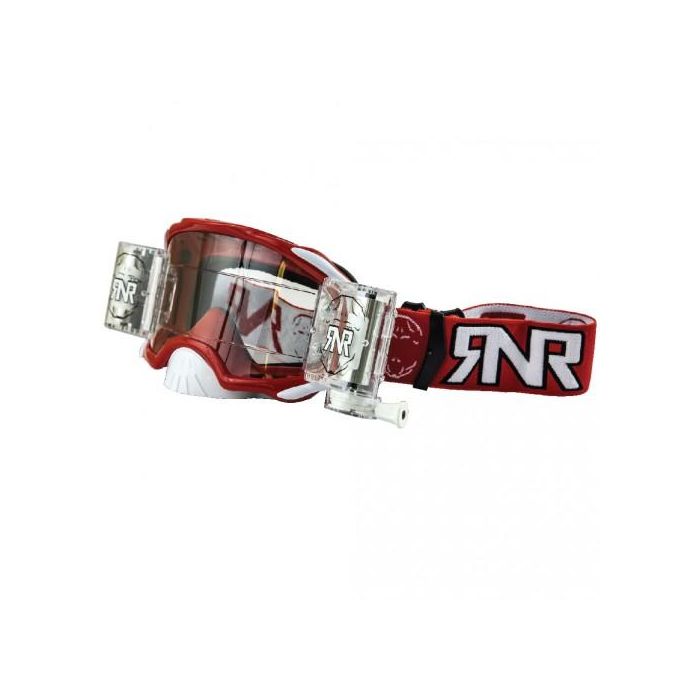 Rip N Roll WVS platinum 48mm roll off motocross goggles XXL Red