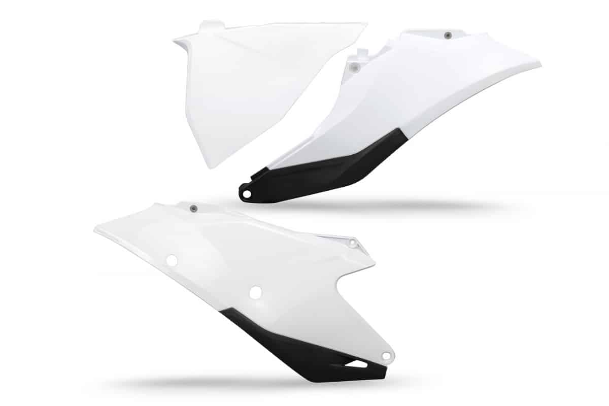 UFO Zijnummerborden + Luchtfilter Kap Wit Gas Gas MC/EC/MC-F/EC-F 125-450 2021- - MxProStoreParts