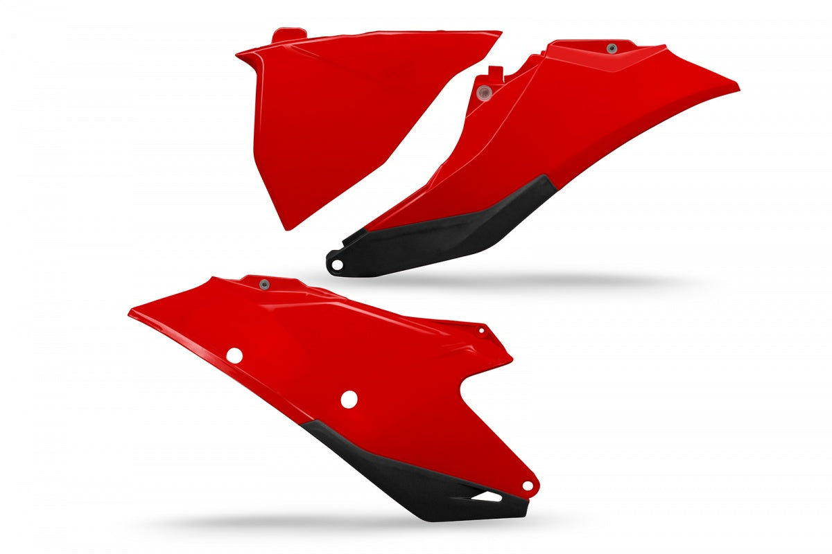 UFO Side License Plates + Air Filter Cover Red Gas Gas MC/EC/MC-F/EC-F 125-450 2021-