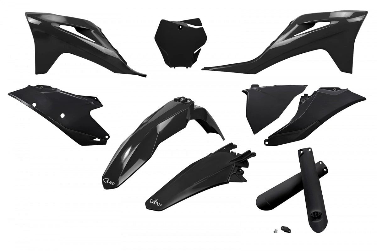 UFO Kunststoff-Kit Schwarz Gas Gas MC 125 2021 - 2023 & MC 250F/450F 2021 - 2023 & MC 250 2022 - 2023 & MC 350F 2022 - 2023 (Voll-Kit) - MxProStoreParts