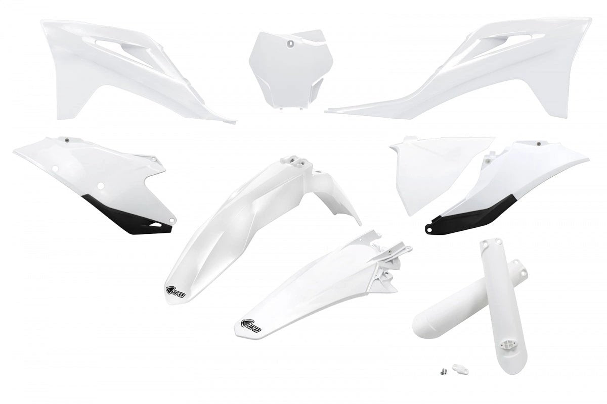UFO-Kunststoff-Kit Weiß für Gas Gas MC 125 2021–2023 & MC 250F/450F 2021–2023 & MC 250 2022–2023 & MC 350F 2022–2023 (Voll-Kit) – MxProStoreParts