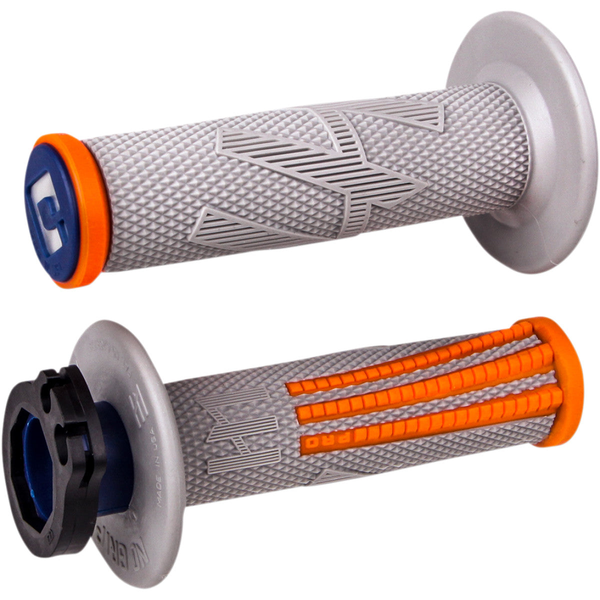 Odi Lock-On V2 Emig Pro V2 grips all 2+ 4 stroke Gray / Orange