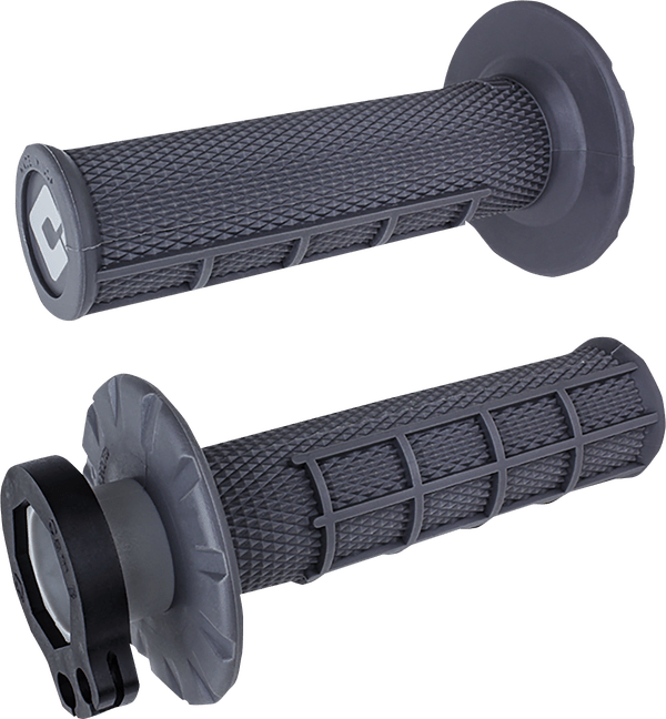 ODI V2 Half-Waffle Lock-On Lenkergriffe – Dunkelgrau – Passend für 2- und 4-Takt – MxProStoreParts