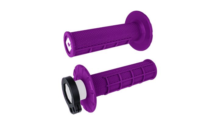 Odi Lock-On handvaten alle 2+ 4 takt Half Waffle Paars
