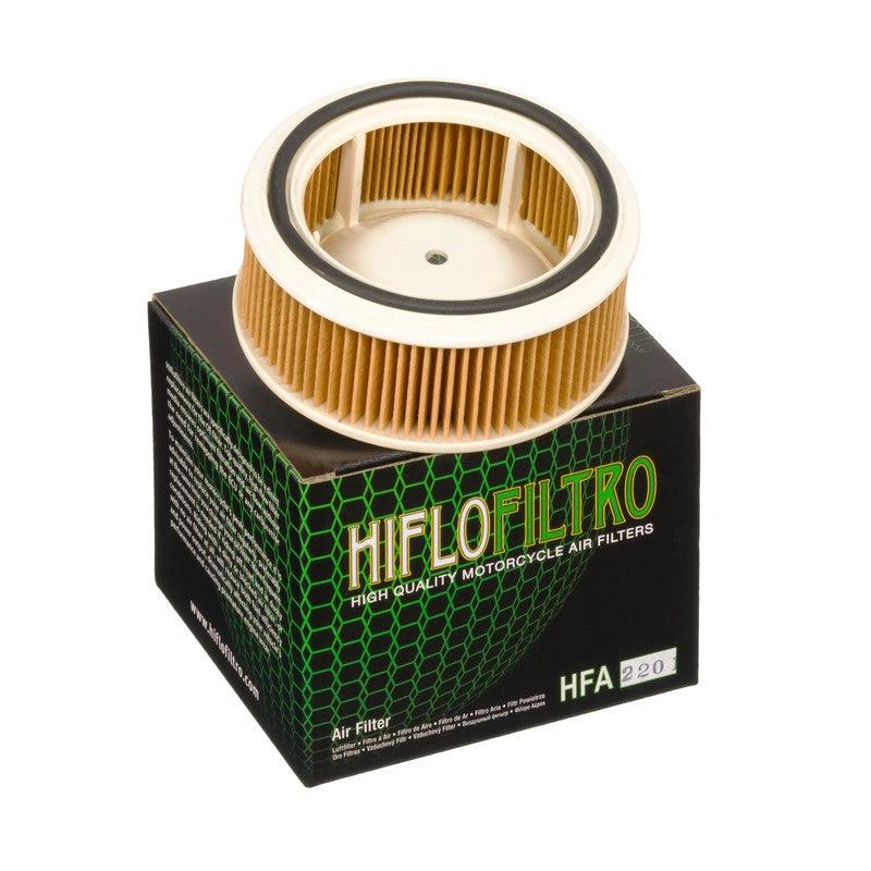 HiFlo air filter HFA2201, beige pleated element with black gasket