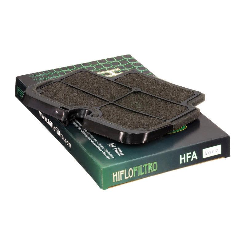 HiFlo HFA2607 air filter with black frame and foam media