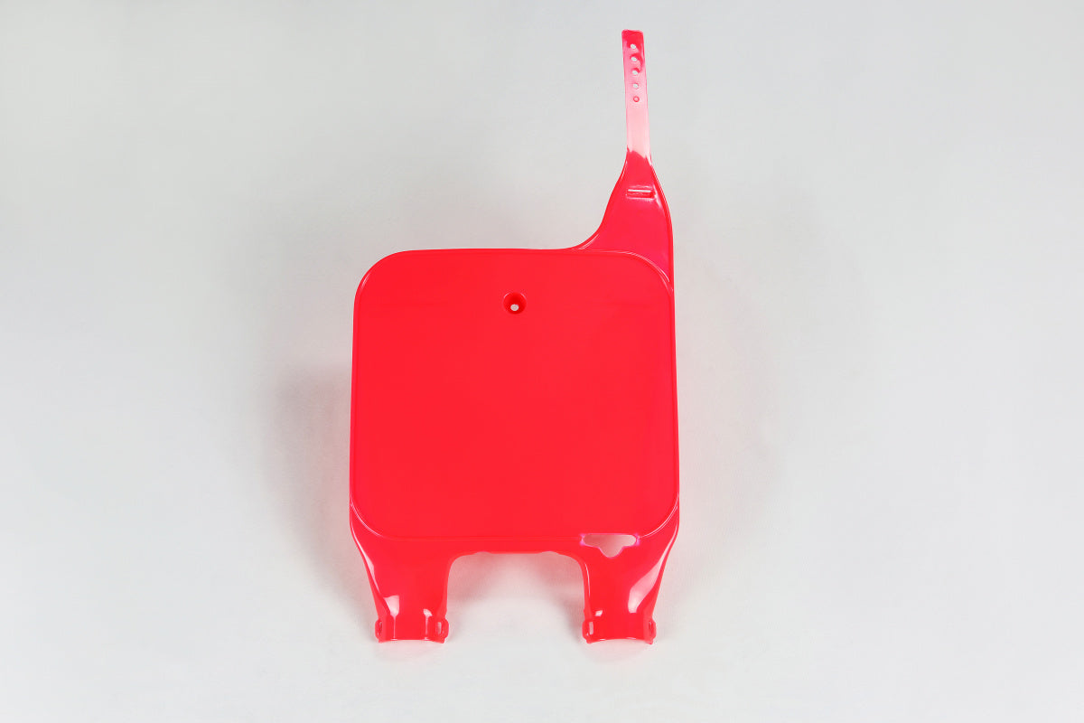 UFO front license plate Red / Upside Down fork Honda CR 125R/250R/500R 1990-1994