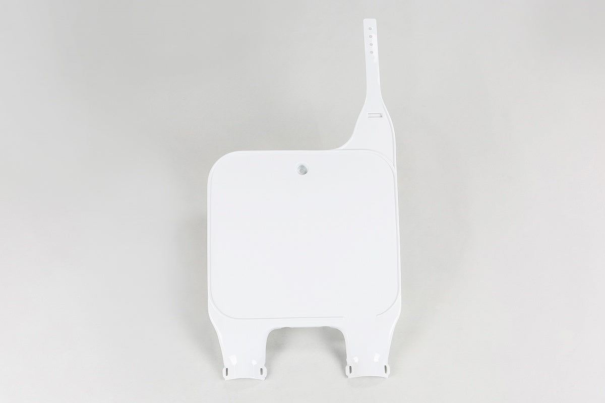 UFO front number plate White / Upside Down fork Honda CR 125R/250R 95-99 & CR 500R 95-99