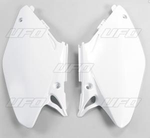 UFO side number plates White Honda CR 125R/250R 05-07