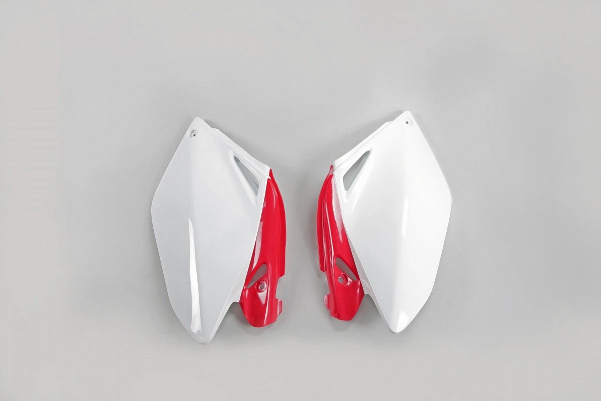UFO Seitennummernschilder rot/weiß Honda CRF 250R 06 - 09 - MxProStoreParts
