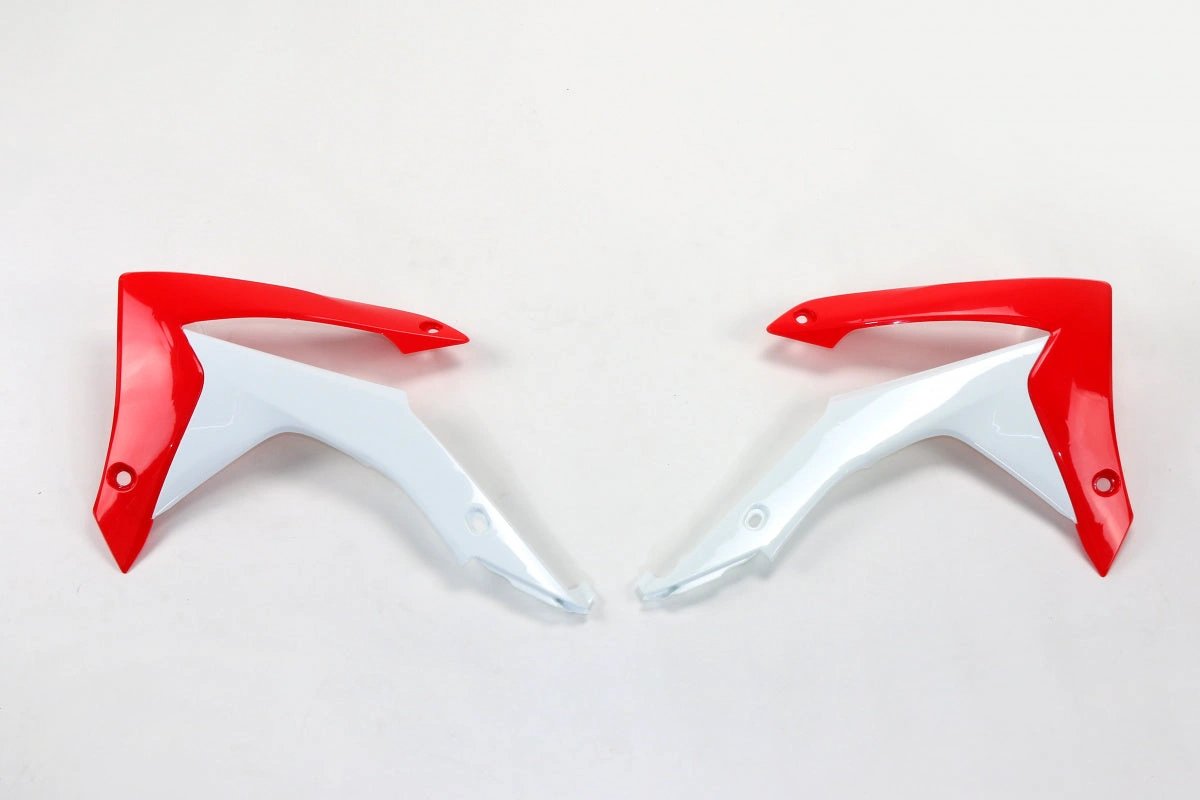 Racetech Radiatorkappen Rot / Weiß für Honda CRF 250R 2014 - 2017 und CRF 450R 2013 - 2016 - MxProStoreParts