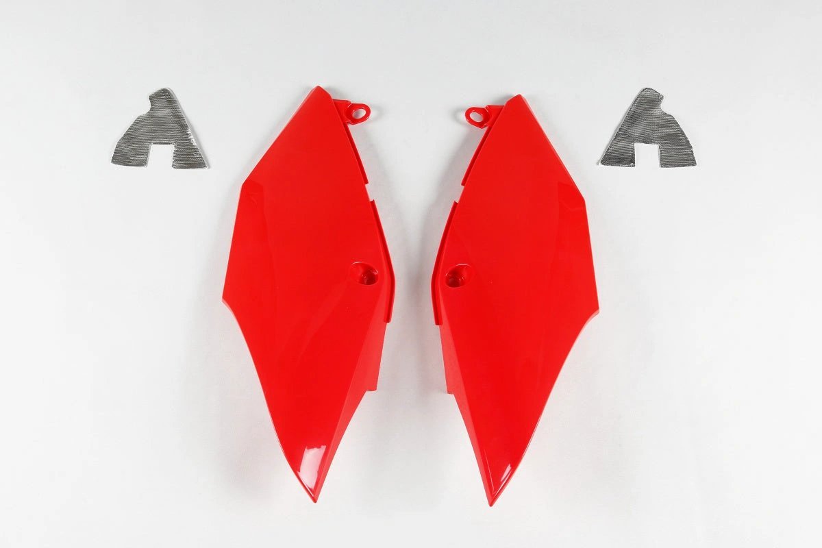 UFO rote Seitennummernschilder Honda CRF 250R 2018 - 2021 und CRF 250RX 2019 - 2021 und CRF 450R/RX 2017 - 2020 - MxProStoreParts