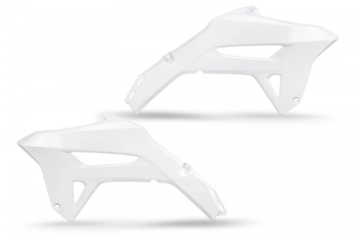UFO weiße Radiatordeckeln für Honda CRF 250R 2022 und CRF 450R 2021 - MxProStoreParts