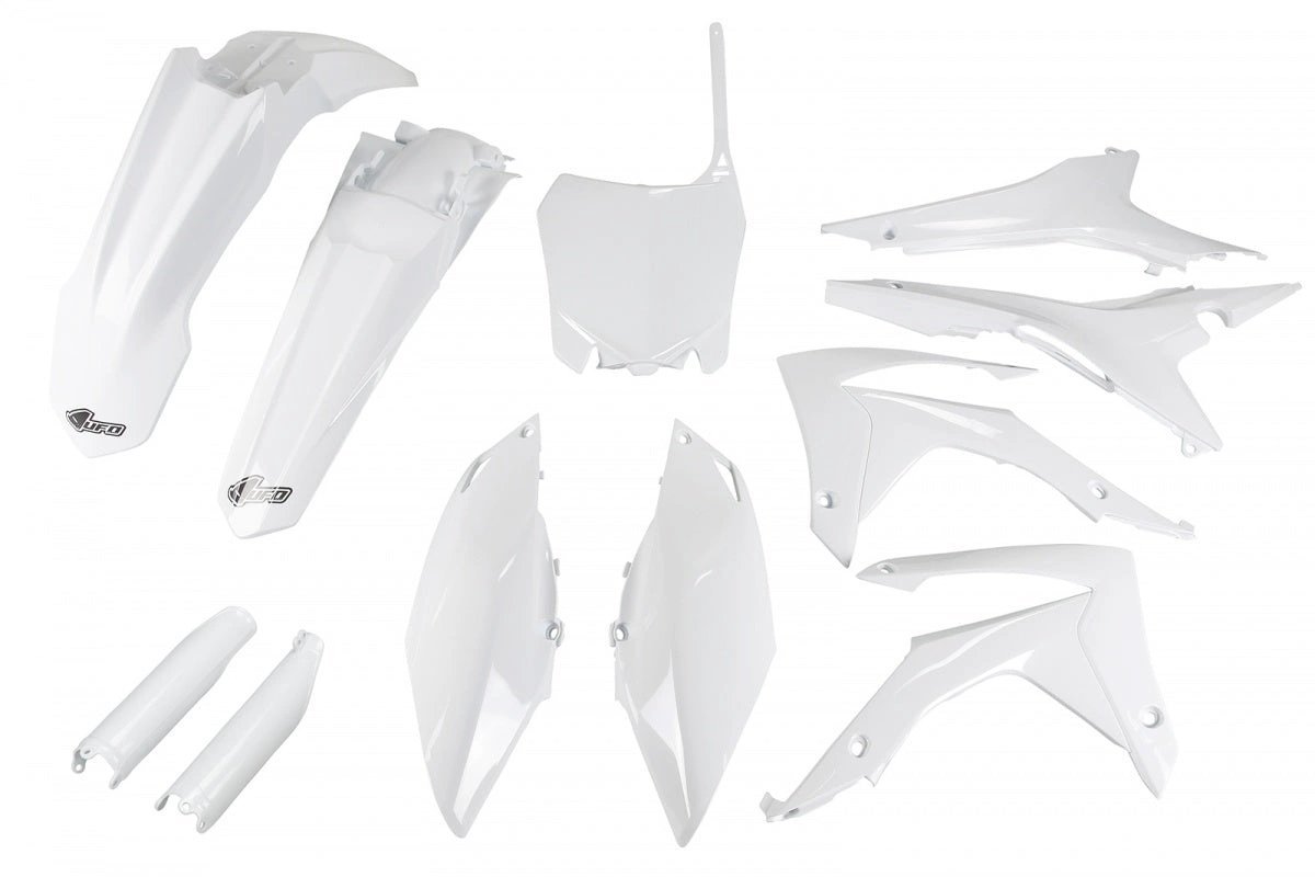 UFO Kunststoff-Kit mit Airbox-Abdeckungen in Weiß für Honda CRF 250R 2014 – 2017 und CRF 450R 2013 – 2016 (Komplettset) - MxProStoreParts