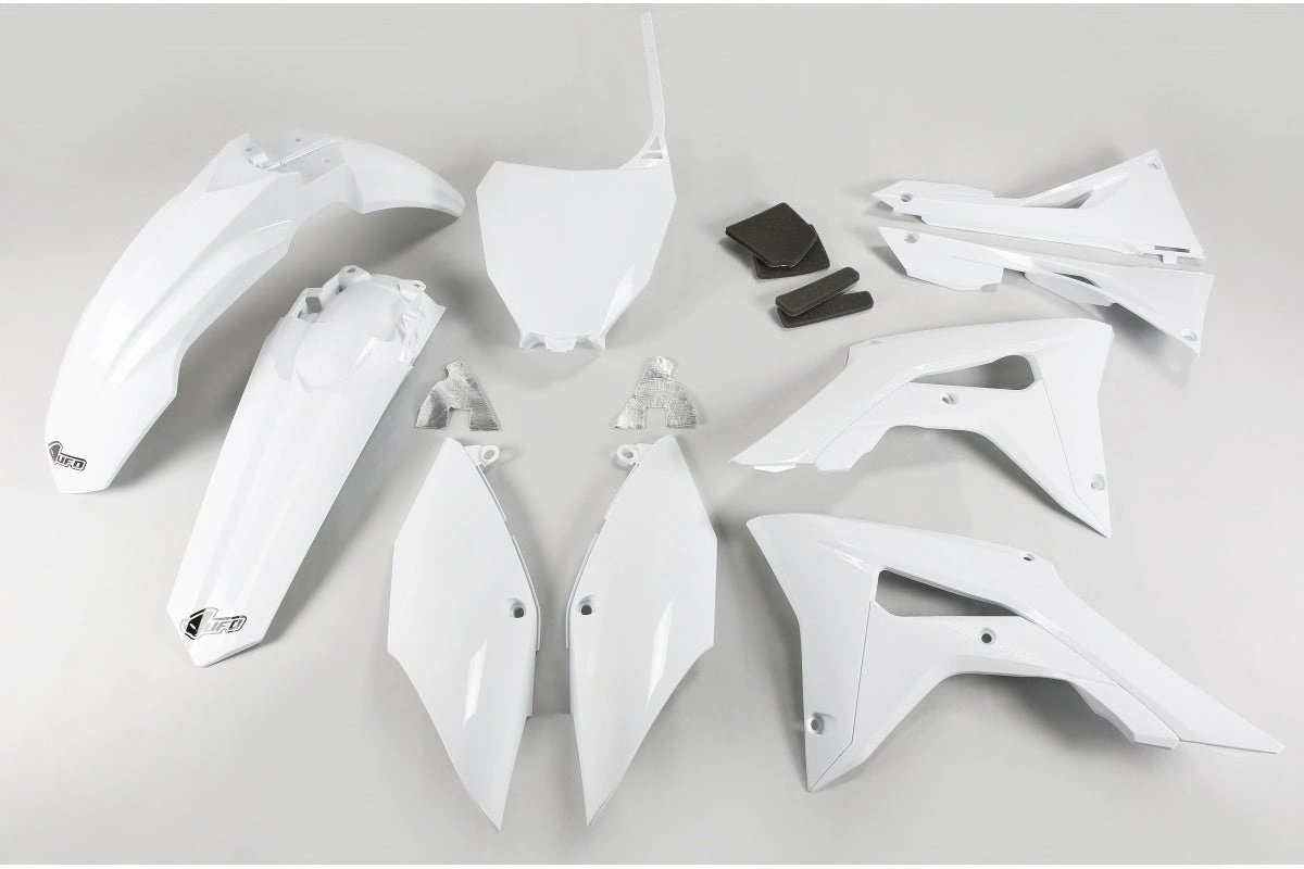 UFO Kunststoffkit Weiß Honda CRF 250R 18 - 21 und CRF 450R 17 - 20 - MxProStoreParts