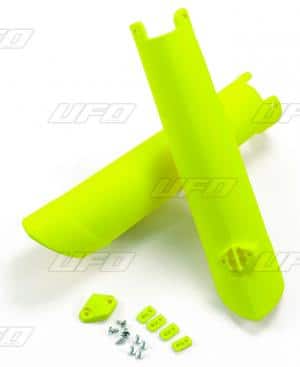 UFO voorvork beschermers Fluor Geel KTM/Husqvarna/Gas Gas/Rieju/Sherco - MxProStoreParts