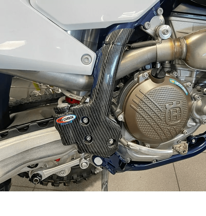 Pro Carbon Rahmschützer (lang) für Husqvarna TC 125/250 2023 - 2025 & Husqvarna FC 250/350/450 2023 - 2025 & TE 250/300 2024 - 2025 & FE 250/350/450/501 2024 - 2025 - MxProStoreParts