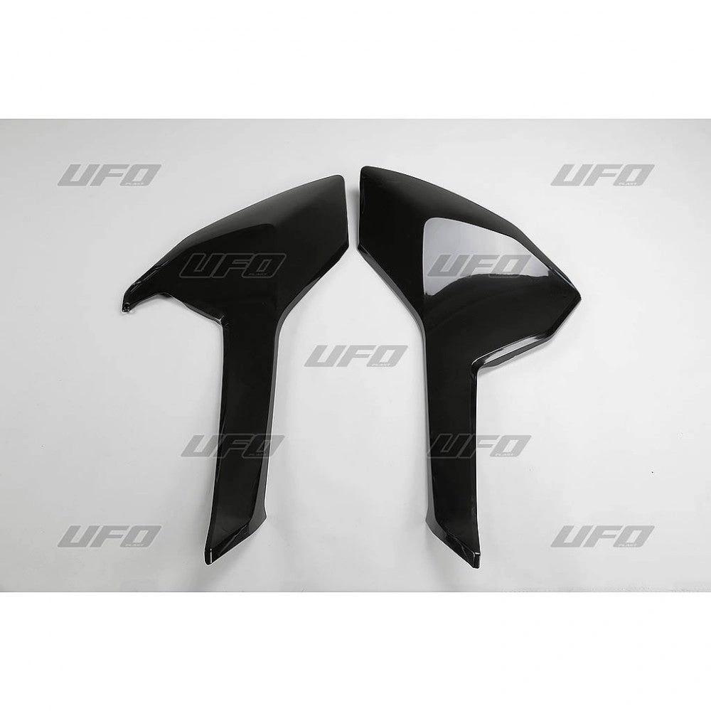 UFO Seitennummernschilder Schwarz Husqvarna TC 125 16-18 & TC 250 17-18 & FC 250/350/450 16-18 & TE 250/300 17-19 & FE 250/350/450/501 17-19 - MxProStoreParts