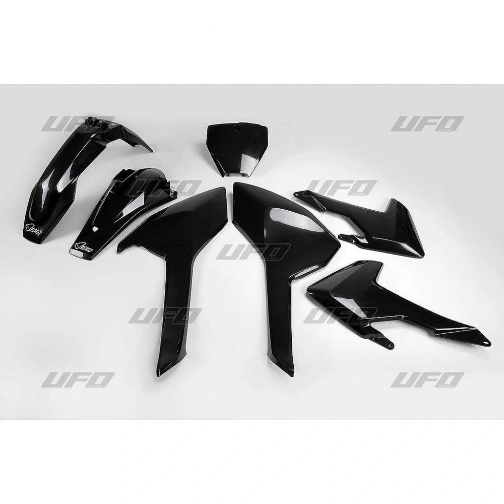 UFO Kunststoff-Set schwarz für Husqvarna TC/FC 125/250/350/450 16-18 & TC 250 17-18 - MxProStoreParts