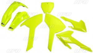 UFO Kunststoff-Kit Fluor Gelb Husqvarna TC/FC 125/250/350/450 16 - 18 & TC 250 17 - 18 - MxProStoreParts