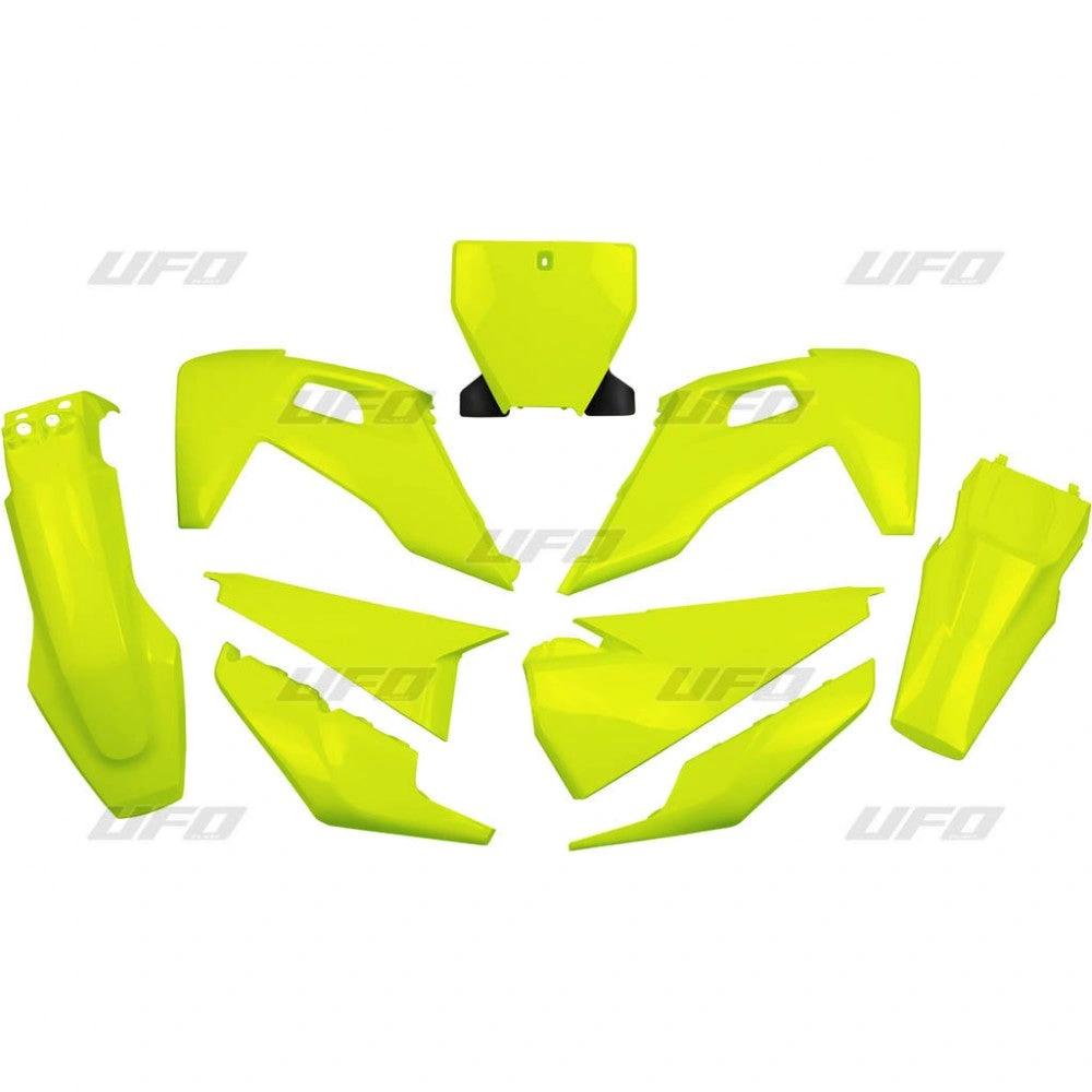 UFO Kunststoffkit Fluoreszierend Gelb Husqvarna TC/FC 125/250/350/450 2019 – 2022 – MxProStoreParts