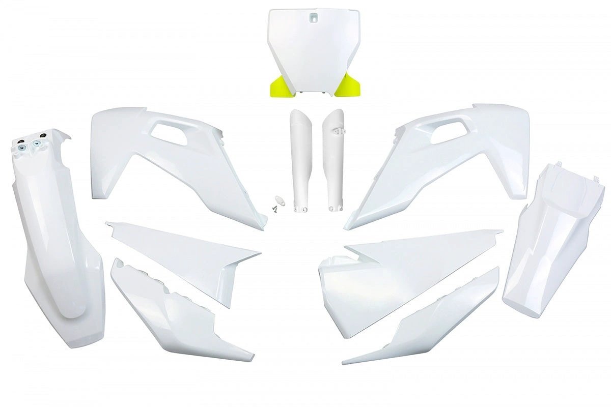 UFO Kunststoffkit Weiß Husqvarna TC/FC 125/250/350/450 2019 – 2022 (Vollkit) - MxProStoreParts