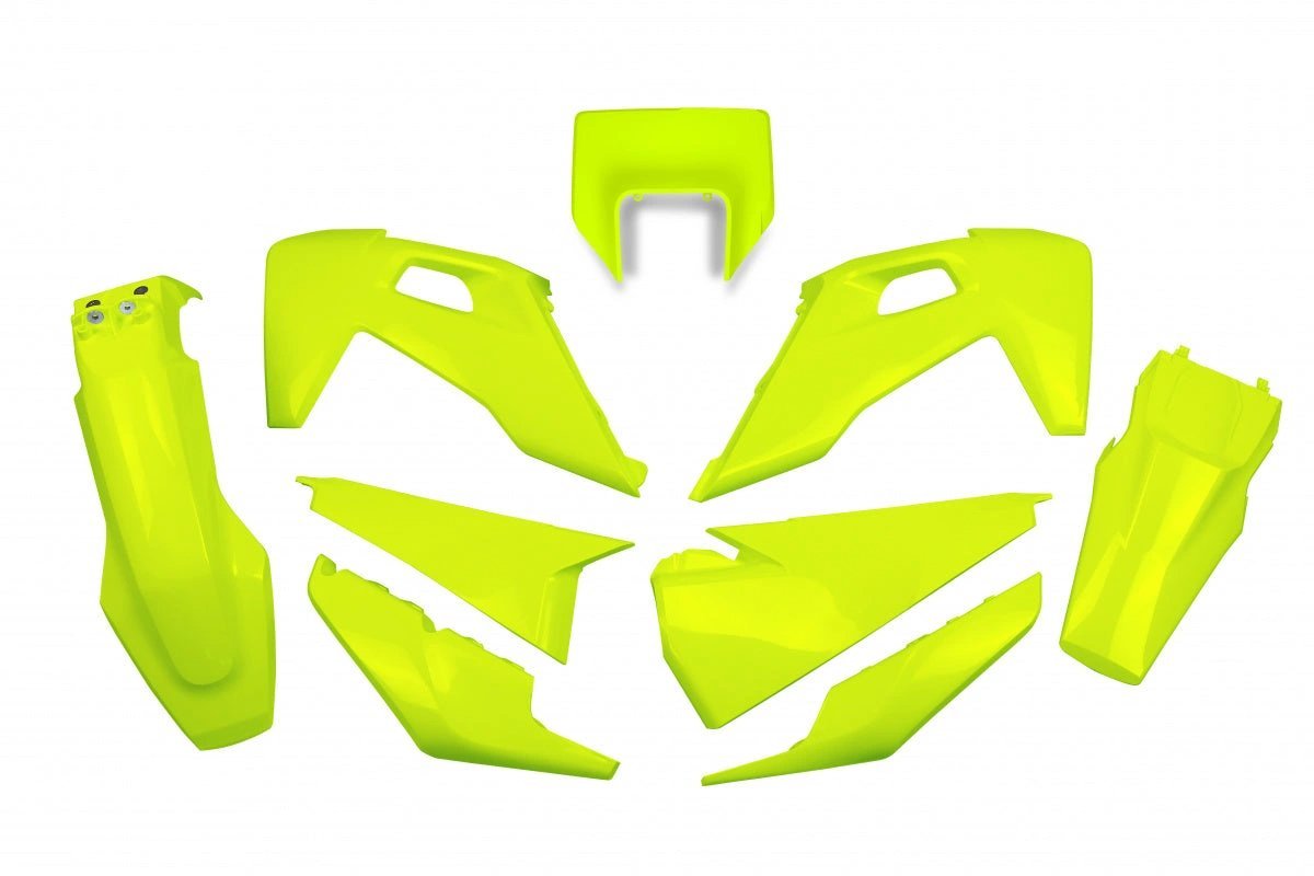UFO Kunststoffbausatz Fluorgelb Husqvarna TE 250/300 20 - & FE 250/350/450/501 20 - MxProStoreParts