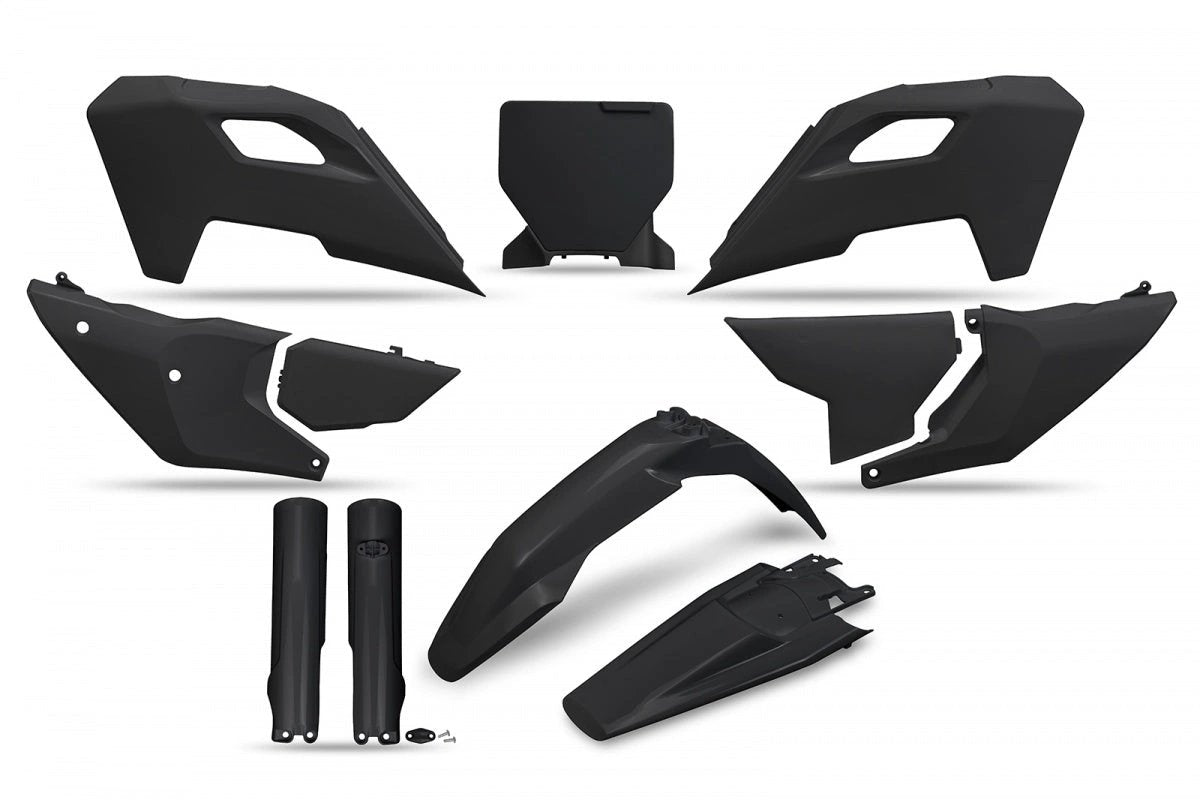 UFO Kunststoff-Kit Schwarz Husqvarna TC/FC 125/250/350/450 2023 - (Voll-Kit) - MxProStoreParts