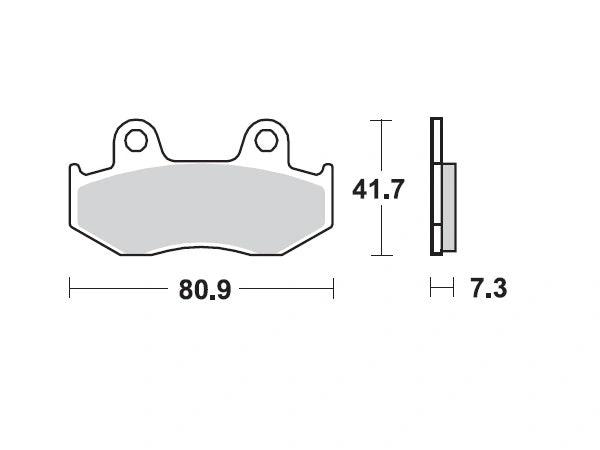 Mino vorne oder hinten Bremsbeläge M0092M - MxProStoreParts