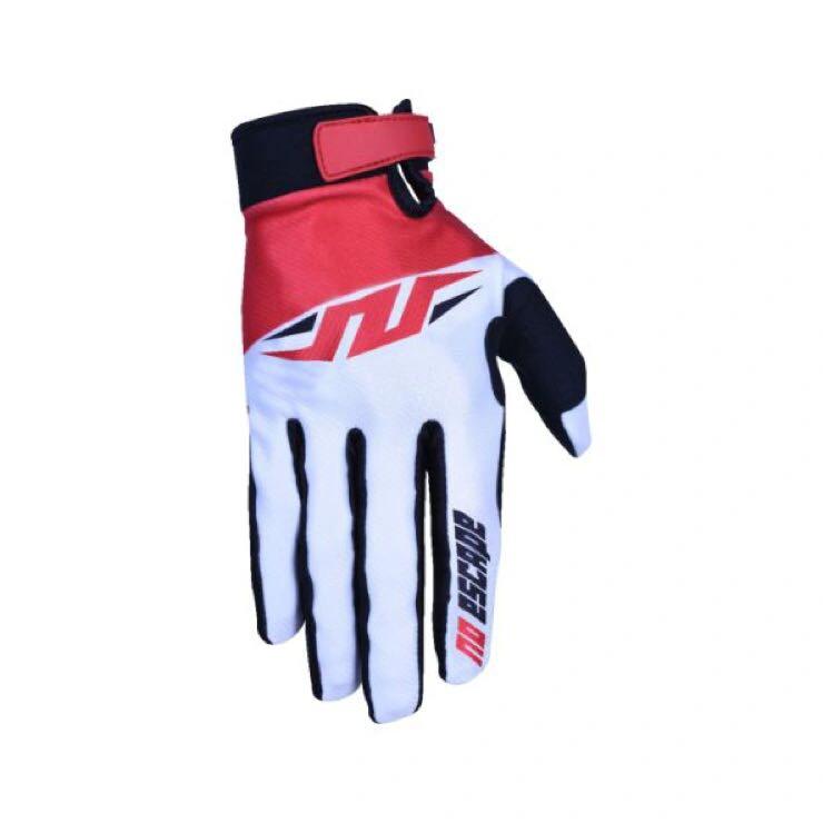 No Escape Racing Größe M Alcatraz MX Cross-Handschuhe Rot / Weiß / Schwarz 2021 Kollektion - MxProStoreParts