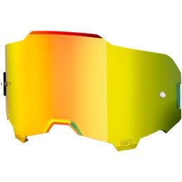 X - FUN Goude Spiegellinse für 100% Armega Crossbrille Abziehfolie - MxProStoreParts
