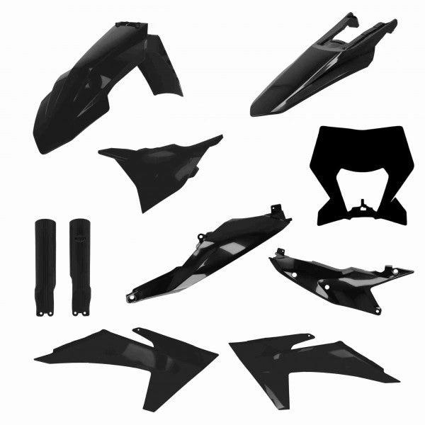 UFO plastic kit Zwart ( Full kit ) KTM EXC/EXC - F 250/300/350/450/500 2024 - MxProStoreParts