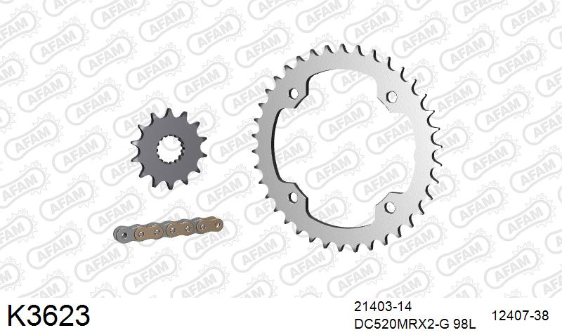 DC kettingkit Staal Yamaha YFZ 450R 2009-2020