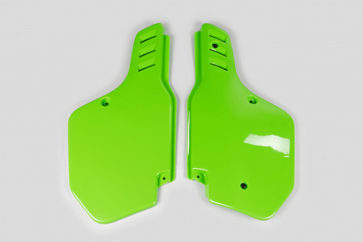 UFO side number plates Green Kawasaki KX 125/250 1988-1989 & KX 500 1988-2002 & KDX 200 1990-1994