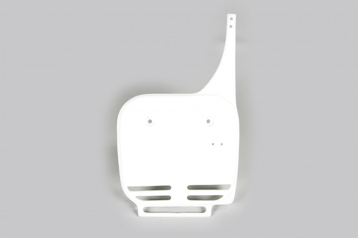 UFO front license plate White Kawasaki KX 60 1984-2004