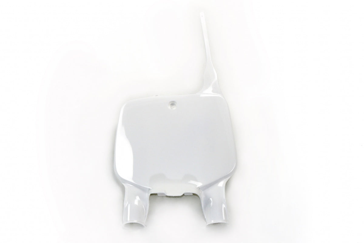 UFO front license plate White / Upside Down fork Kawasaki KX 125/250 1996-2002 & KX 500 1996-2001