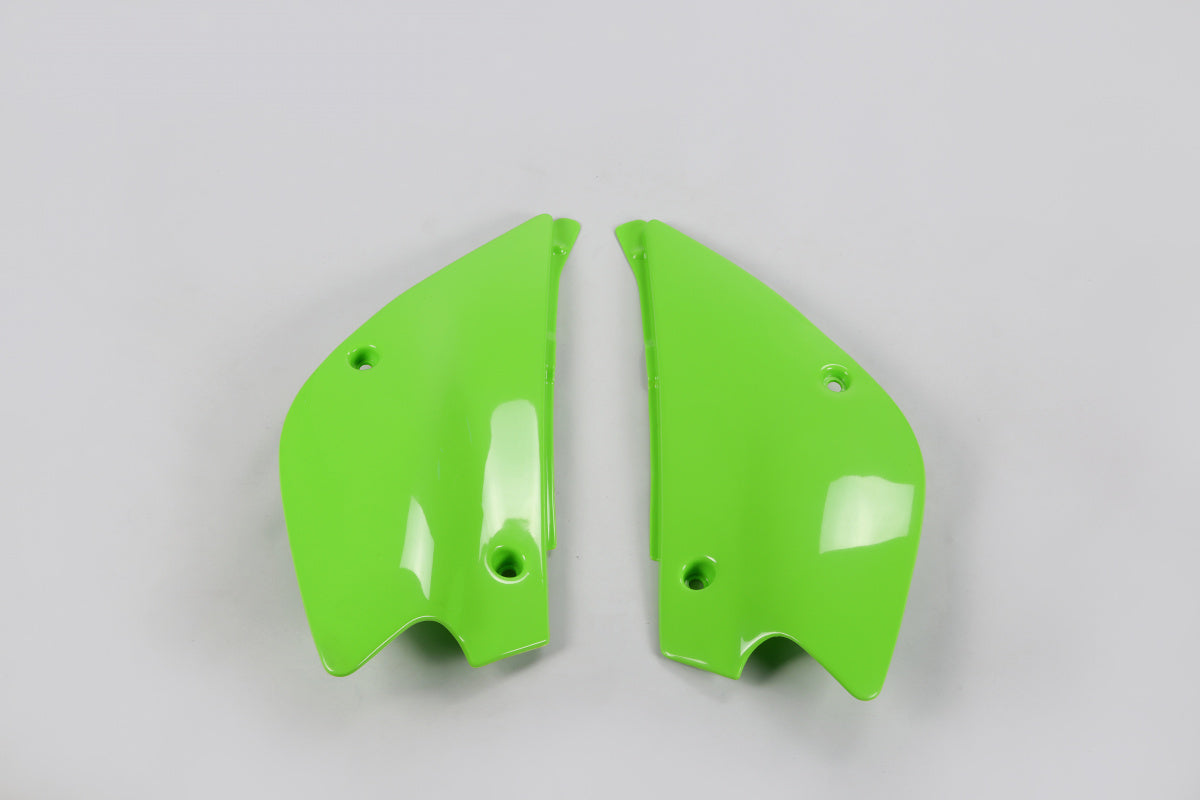 UFO Side Number Plates Green Kawasaki KX 85 1998-2013