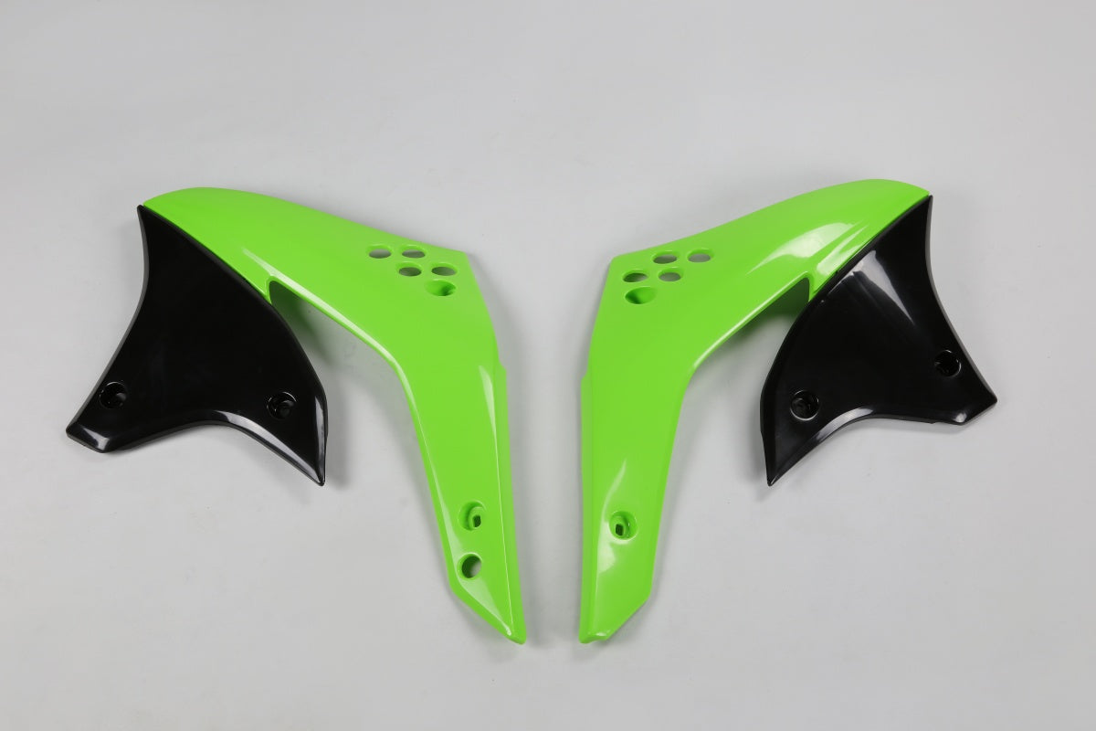 UFO radiator kappen Groen / Zwart Kawasaki KX 450F 2006-2008